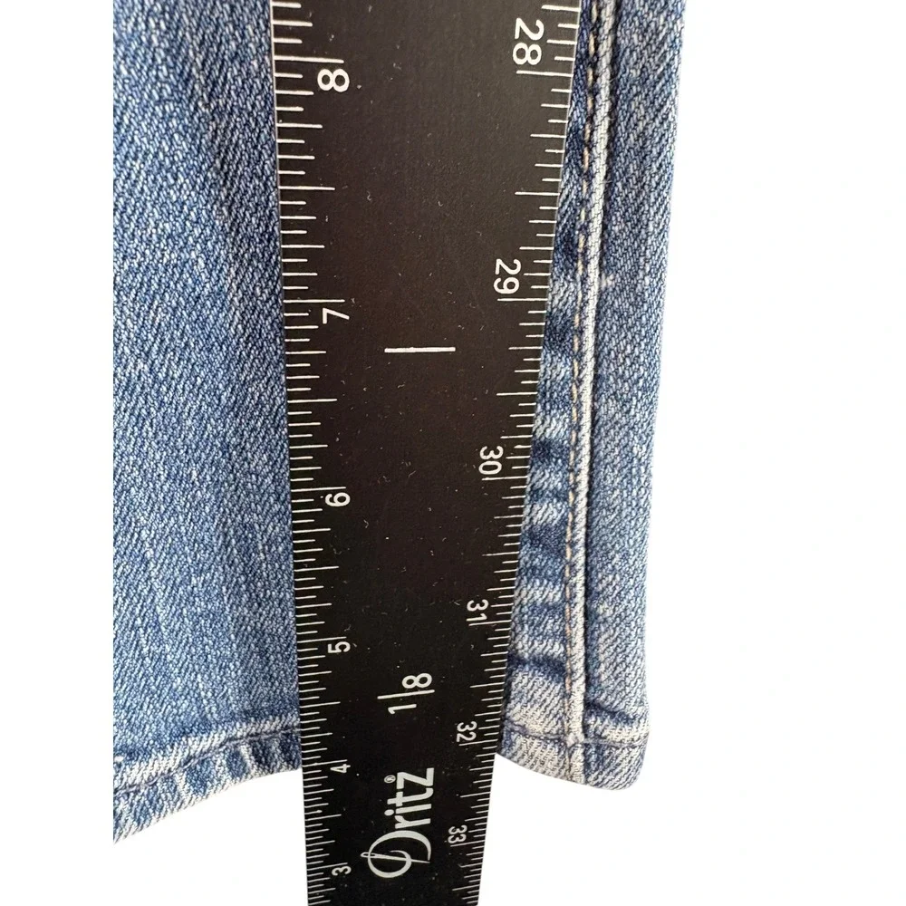 7 For All Mankind Jeans Womens 26 Blue Bootcut Stretch Lowrise Washed Y2k Flare